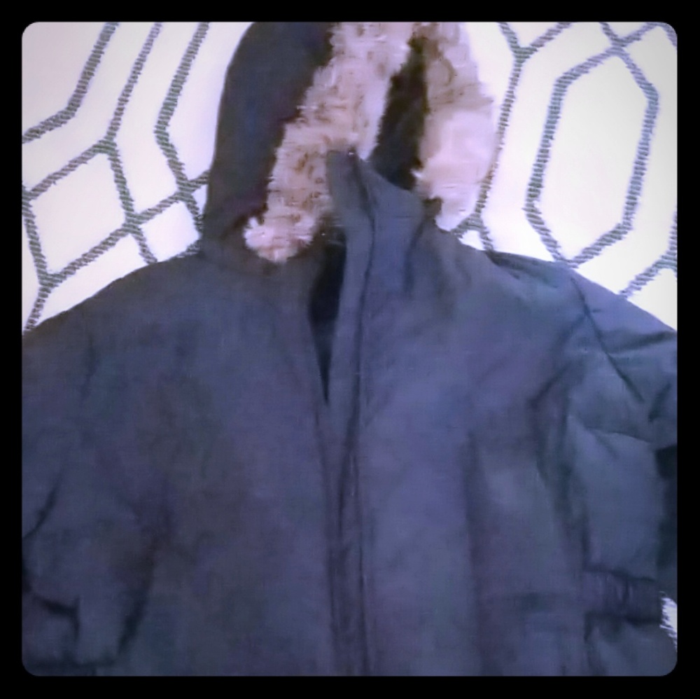 Blue puffy coat very nice only worn a couple of ti